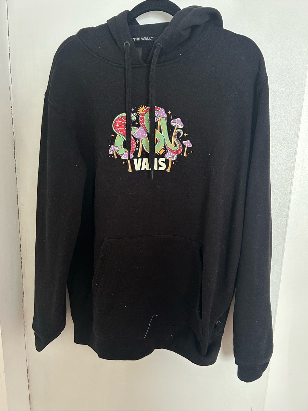 Vans Black Hoodie with Colorful Psychedelic Logo